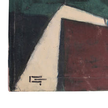 Load image into Gallery viewer, 1970s Italian Large Abstract Geometric Oil on Canvas