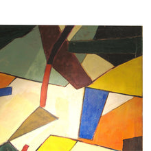 Load image into Gallery viewer, 1970s Italian Large Abstract Geometric Oil on Canvas