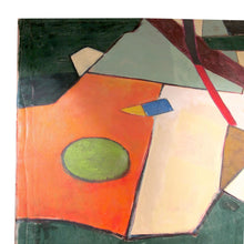 Load image into Gallery viewer, 1970s Italian Large Abstract Geometric Oil on Canvas