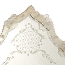 Load image into Gallery viewer, Italian Venetian Mirror, Circa 1930s/40s, Etched Glass with Floral Details