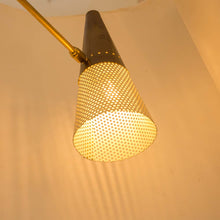 Load image into Gallery viewer, JDV 12 Brass and Ivory Colour Shades Ceiling light by Diego Mardegan