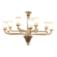 Load image into Gallery viewer, Silver and clear Venetian chandelier