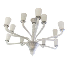 Load image into Gallery viewer, Silver and clear Venetian chandelier