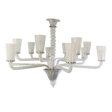 Load image into Gallery viewer, Silver and clear Venetian chandelier