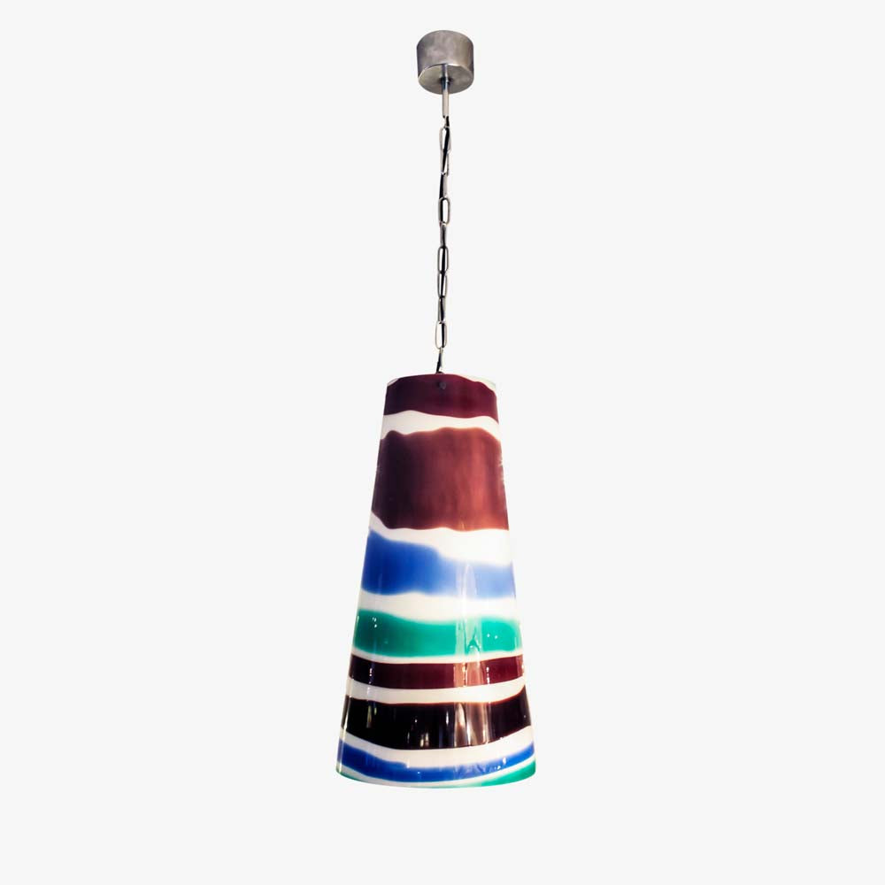 A rare Venini pendent light by Massimo Vignelli