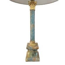 Load image into Gallery viewer, Single French 1950s Blue Marble Table Lamp