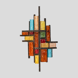 Multicolor Italian design brutalist wall light by Longobard