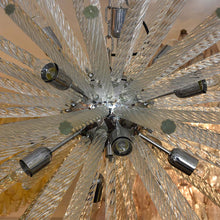 Load image into Gallery viewer, Murano twisted clear Glass Sputnik ceiling light