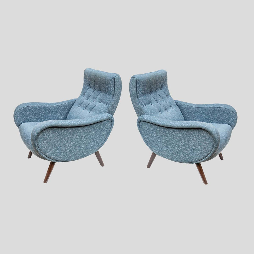 Pair of 1950s early Marco Zanuso Lady chairs