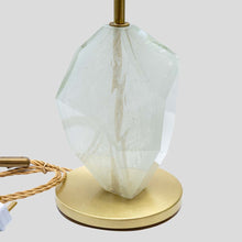 Load image into Gallery viewer, Pair of Ice colour faceted Murano glass table lamps