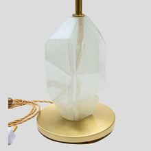 Load image into Gallery viewer, Pair of Ice colour faceted Murano glass table lamps
