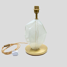 Load image into Gallery viewer, Pair of Ice colour faceted Murano glass table lamps
