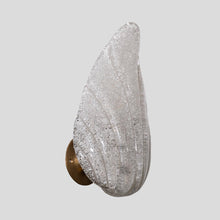 Load image into Gallery viewer, Pair of Italian 1950s glass leaf shaped wall lights