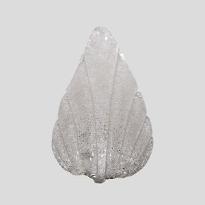 Pair of Italian 1950s glass leaf shaped wall lights
