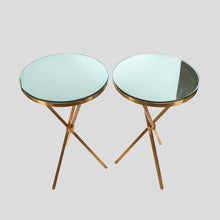 Load image into Gallery viewer, Pair of Italian design brass Gueridon side table