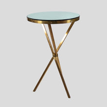 Load image into Gallery viewer, Pair of Italian design brass Gueridon side table