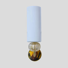 Load image into Gallery viewer, Pair of Murano Glass white and Gold glass wall sconces