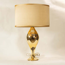 Load image into Gallery viewer, Pair of Murano glass gold mirrored table lamps