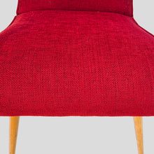 Load image into Gallery viewer, Pair of French 1950s Red upholstered armchairs by Stella Durera
