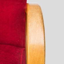 Load image into Gallery viewer, Pair of French 1950s Red upholstered armchairs by Stella Durera
