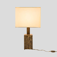 Load image into Gallery viewer, Pair of brutalist table lamps designed by Luciano Frigerio