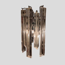 Load image into Gallery viewer, Pair of clear Murano glass Triedri wall lights