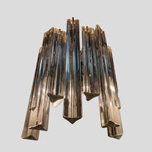 Load image into Gallery viewer, Pair of clear Murano glass Triedri wall lights