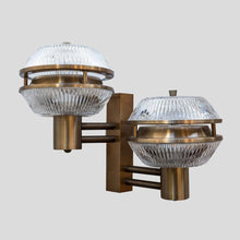Load image into Gallery viewer, Pair of flying saucers wall lights attributed to Sergio Mazza