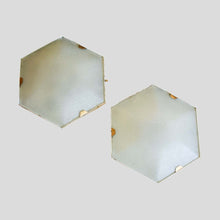 Load image into Gallery viewer, Pair of hexagonal shaped sconces by Stilnovo model 1183