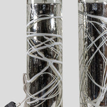 Load image into Gallery viewer, Pair of Silver Mirrored Murano glass table lamps