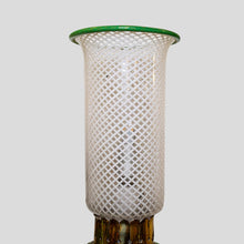 Load image into Gallery viewer, Pair of 1930s Murano clear white and green glass on brass wall lights