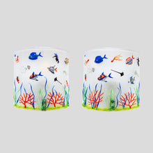 Load image into Gallery viewer, Pair of white colour Murano glass aquarium wall lights
