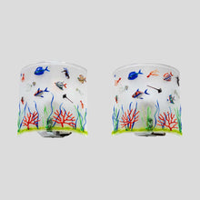 Load image into Gallery viewer, Pair of white colour Murano glass aquarium wall lights
