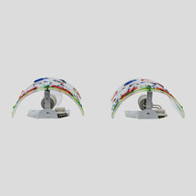Load image into Gallery viewer, Pair of white colour Murano glass aquarium wall lights
