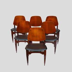 Set of 6 Fratelli Proserpio design chairs