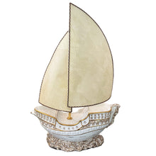 Load image into Gallery viewer, Large Italian 1970s Galleon Table Lamp With Parchment Sail Shades