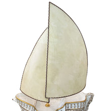 Load image into Gallery viewer, Large Italian 1970s Galleon Table Lamp With Parchment Sail Shades