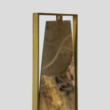 Load image into Gallery viewer, Tall Rectangular Mid Century Style brass frame mirror