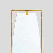 Load image into Gallery viewer, Tall Rectangular Mid Century Style brass frame mirror