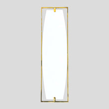 Load image into Gallery viewer, Tall Rectangular Mid Century Style brass frame mirror