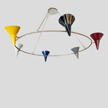 Load image into Gallery viewer, Tre Cento large brass ring ceiling light