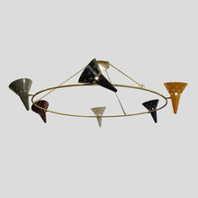 Load image into Gallery viewer, Tre Cento large brass ring ceiling light