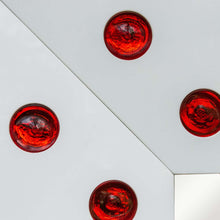 Load image into Gallery viewer, An outstanding white and red glass mirror by Rida Giulio Rida