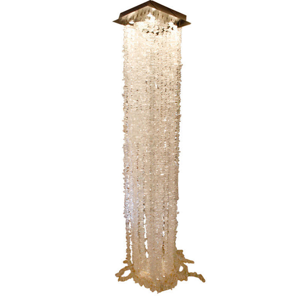 Glass fall ceiling light sculpture