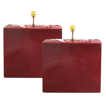 Load image into Gallery viewer, French Pair of Ceramic Table Lamps with Burgundy Glaze, 1960s