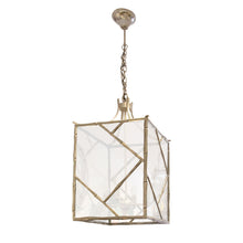Load image into Gallery viewer, 1960s/70s English Large Silver-Plated Bronze Bamboo-Effect Lantern