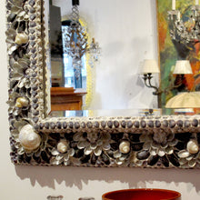 Load image into Gallery viewer, 19th-Century French Mirror with Contemporary Shell Adornments