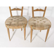 Load image into Gallery viewer, A pair of 1950s Elegant high back side chairs