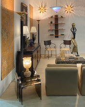 Load image into Gallery viewer, Gallotti & Radice ‘Tris’ T35 Smoked Glass Nesting Tables