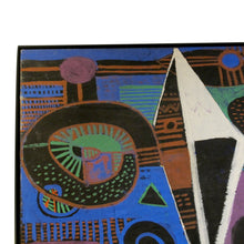 Load image into Gallery viewer, Large Abstract Oil on Canvas - Composition with Circles and Linear Motifs